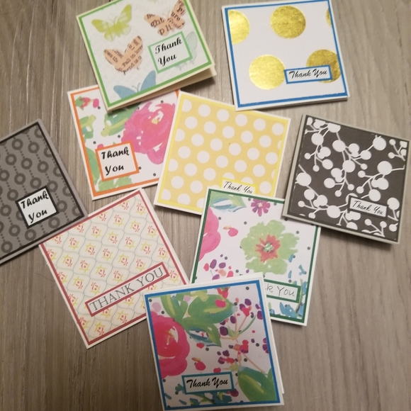 100 mini thank you notecards no envelopes 2x2 - Picture 2 of 3
